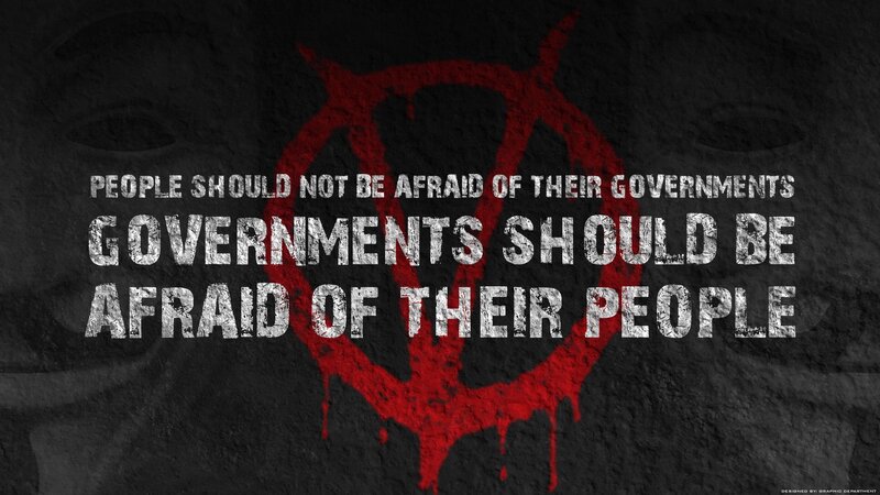 Anarchist Symbol with Text — Black