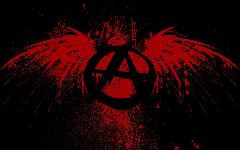 Anarchist Symbol with Wings