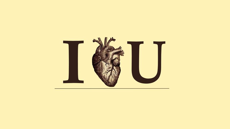 Anatomical Heart Illustration — Yellow