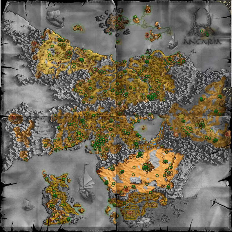 Ancaria world map