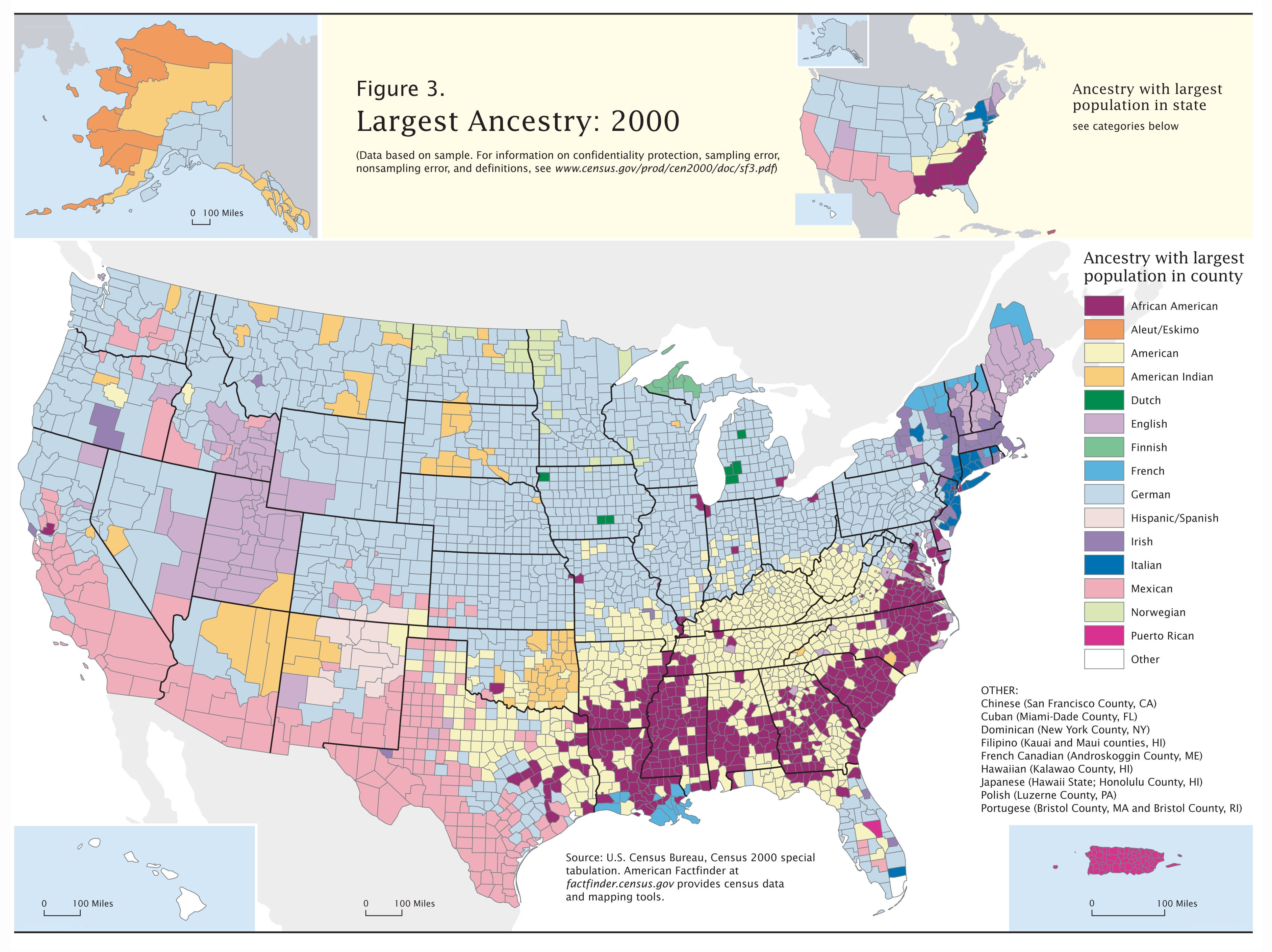 Ancestry by county in the US