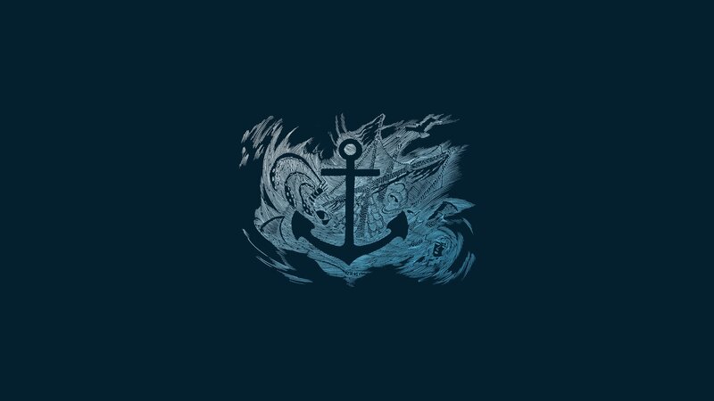 anchor and sea creature design