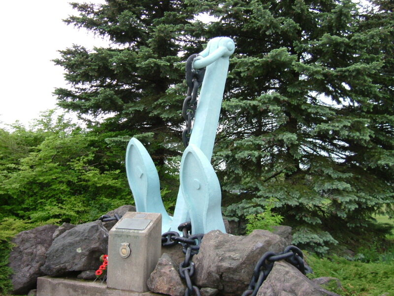 Anchor monument in park