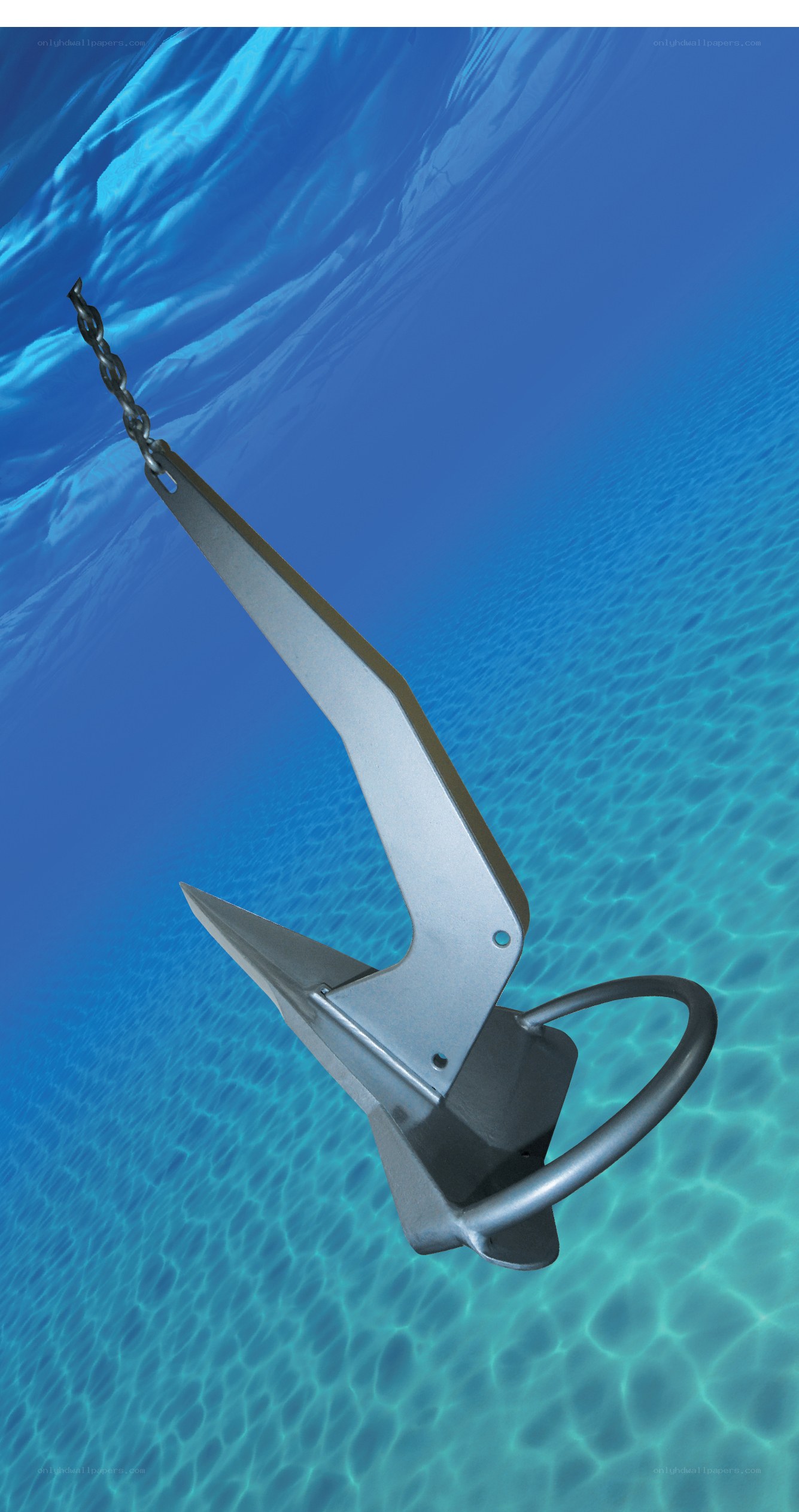 anchor on chain underwater