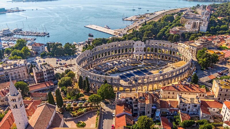 Ancient Amphitheater — Blue