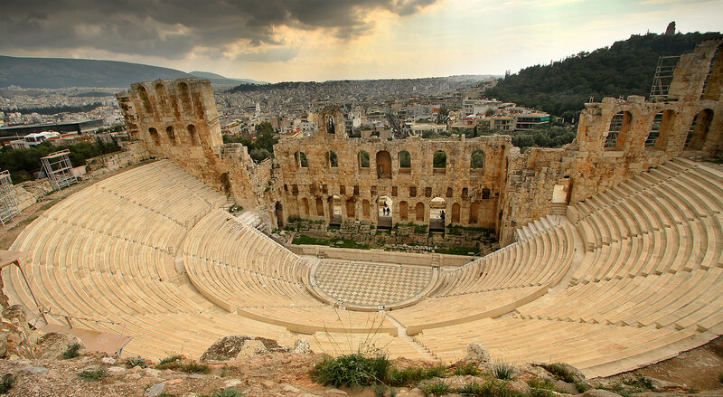Ancient Amphitheater Ruins — Beige
