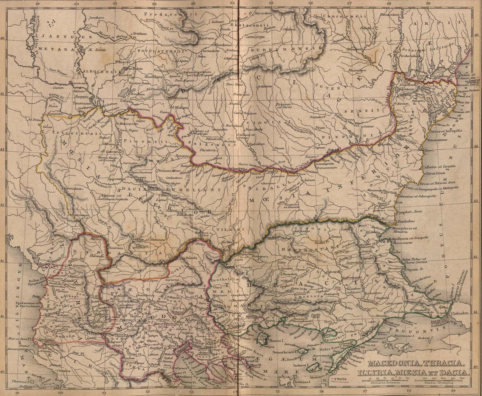 Ancient Balkan map