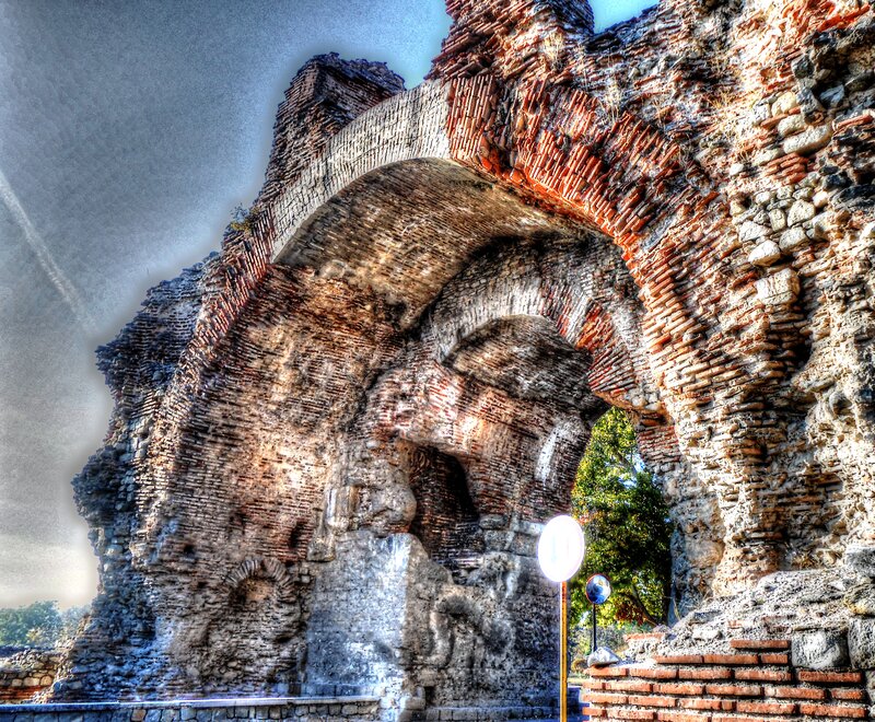 Ancient Brick Arch Ruins