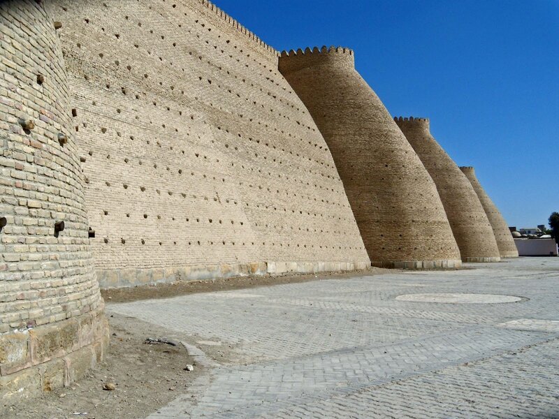 ancient brick fortress walls