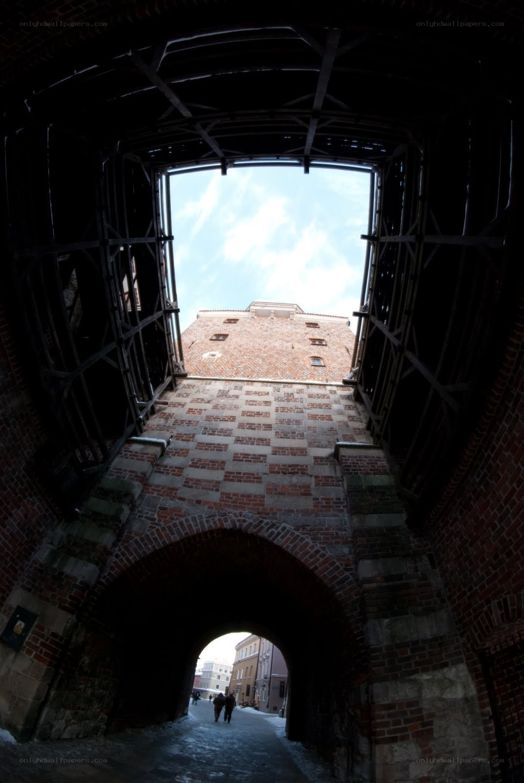 ancient brick gate tower