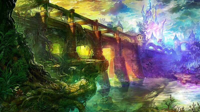 Ancient Bridge and Castle — Green