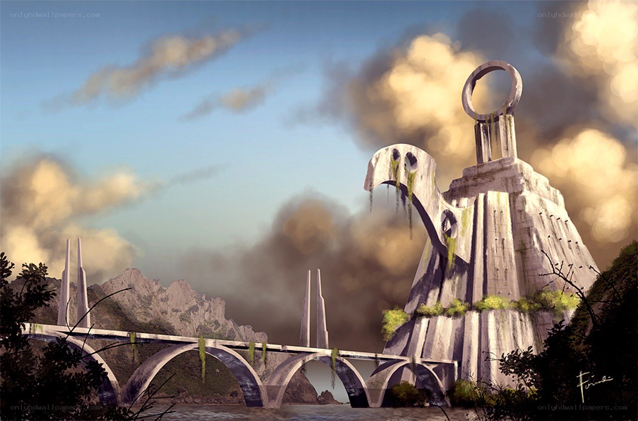 ancient bridge and monument