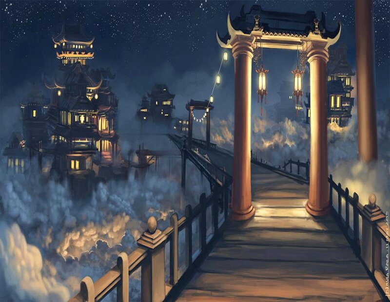 Ancient Bridge at Night