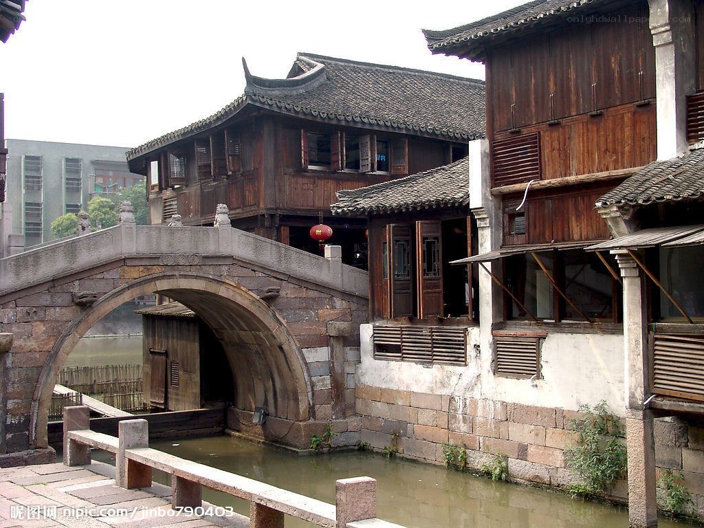 ancient bridge over canal