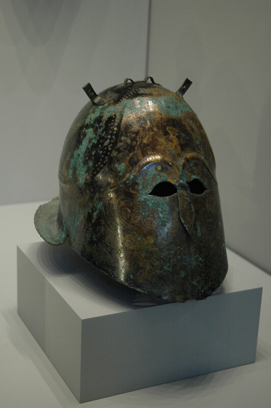 ancient bronze helmet