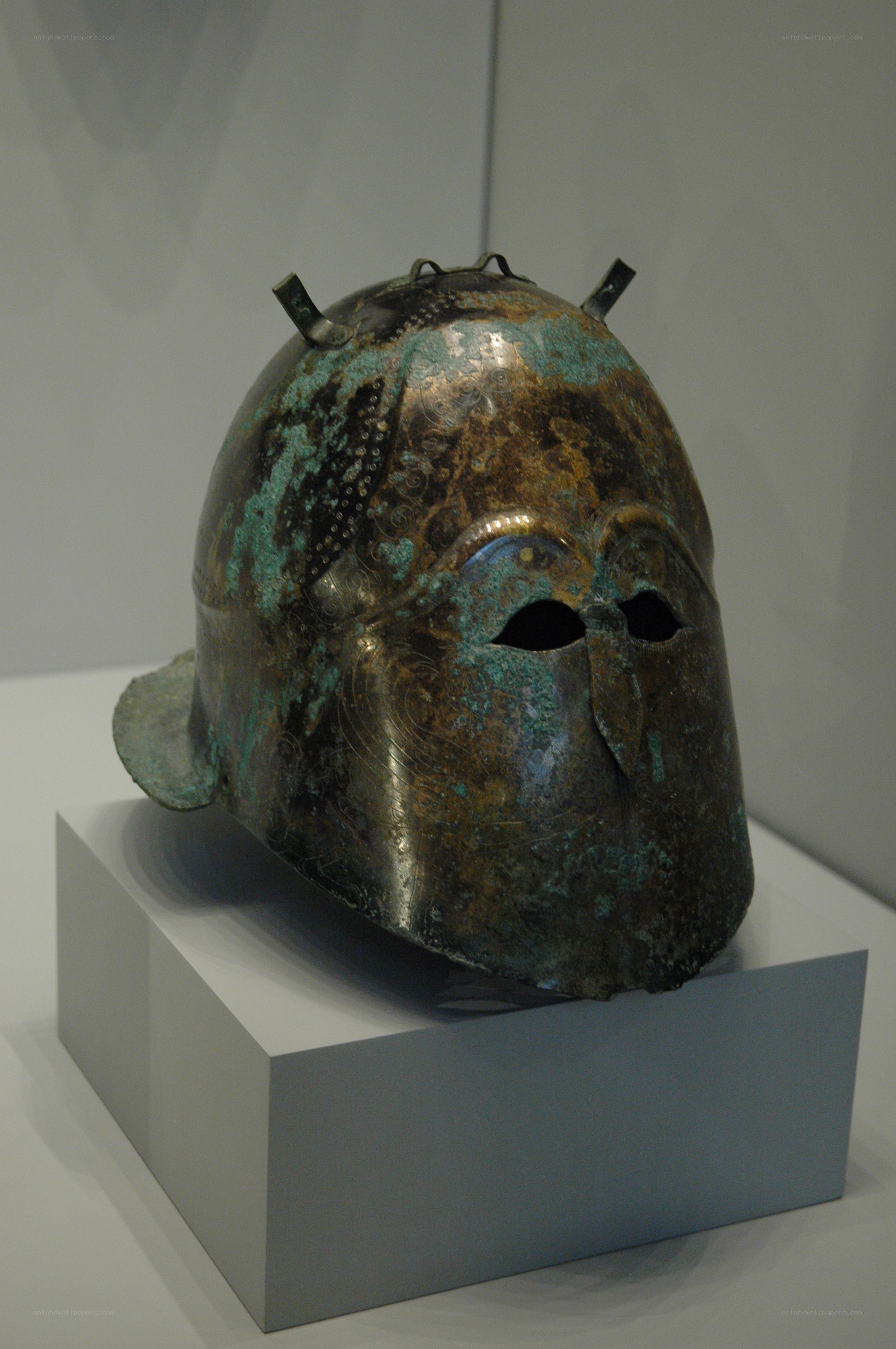 ancient bronze helmet