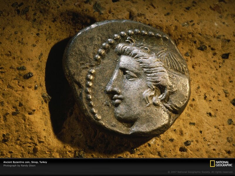 Ancient Byzantine coin