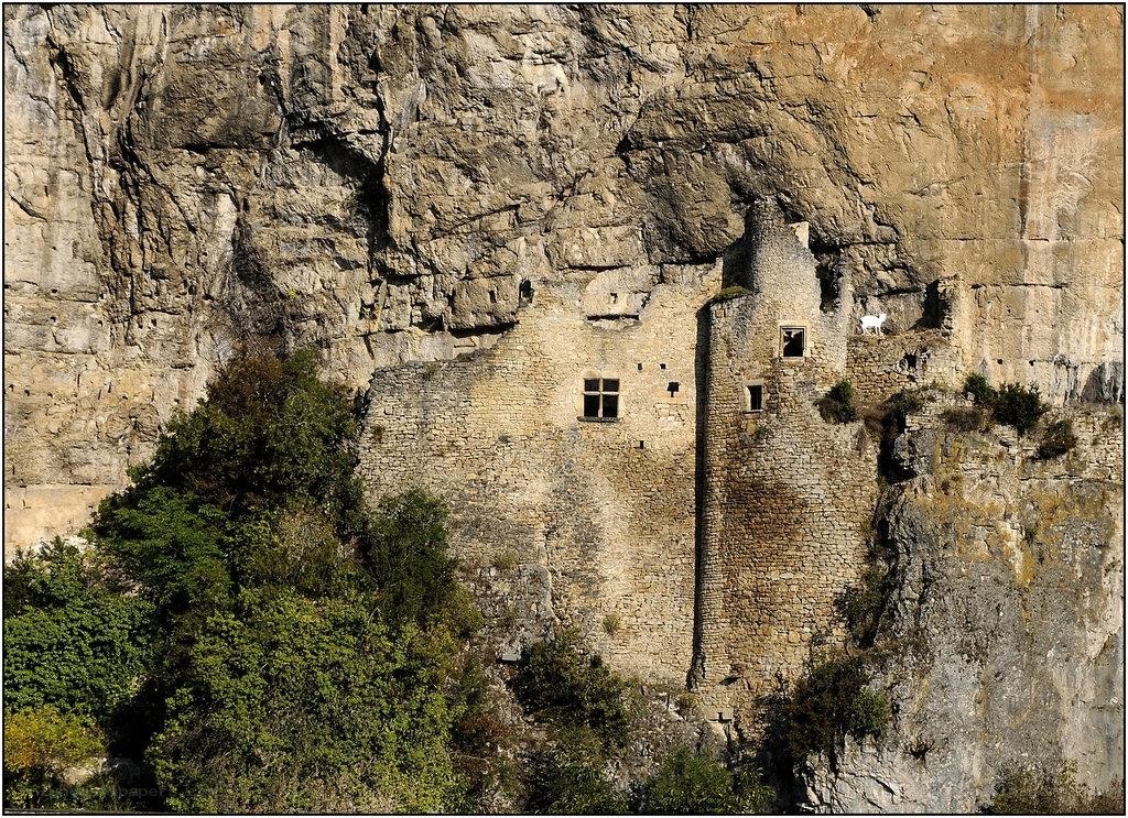 Ancient castle built into a cliff