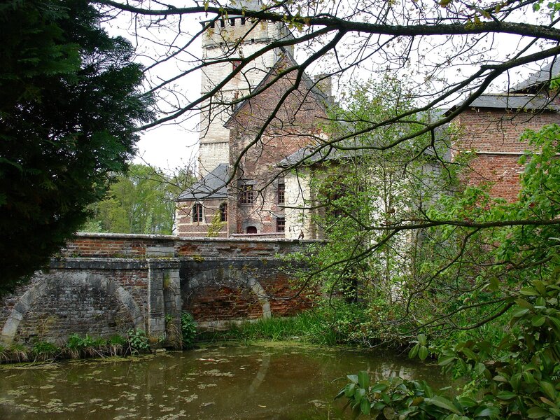 ancient castle by the moat