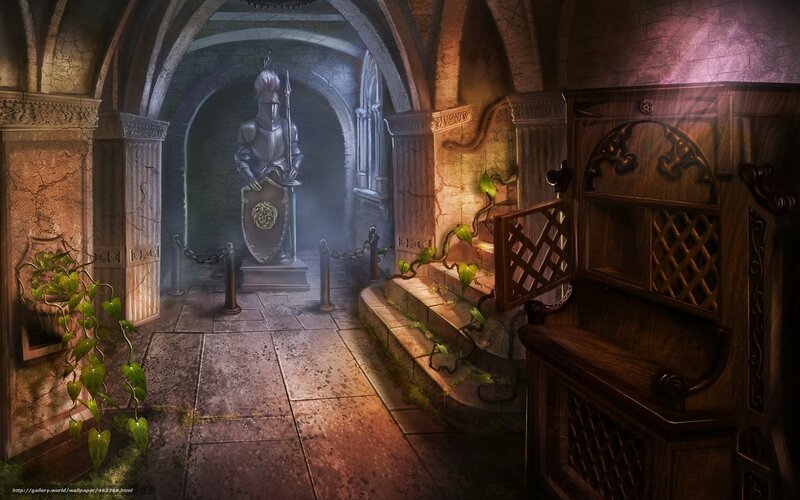ancient castle hallway