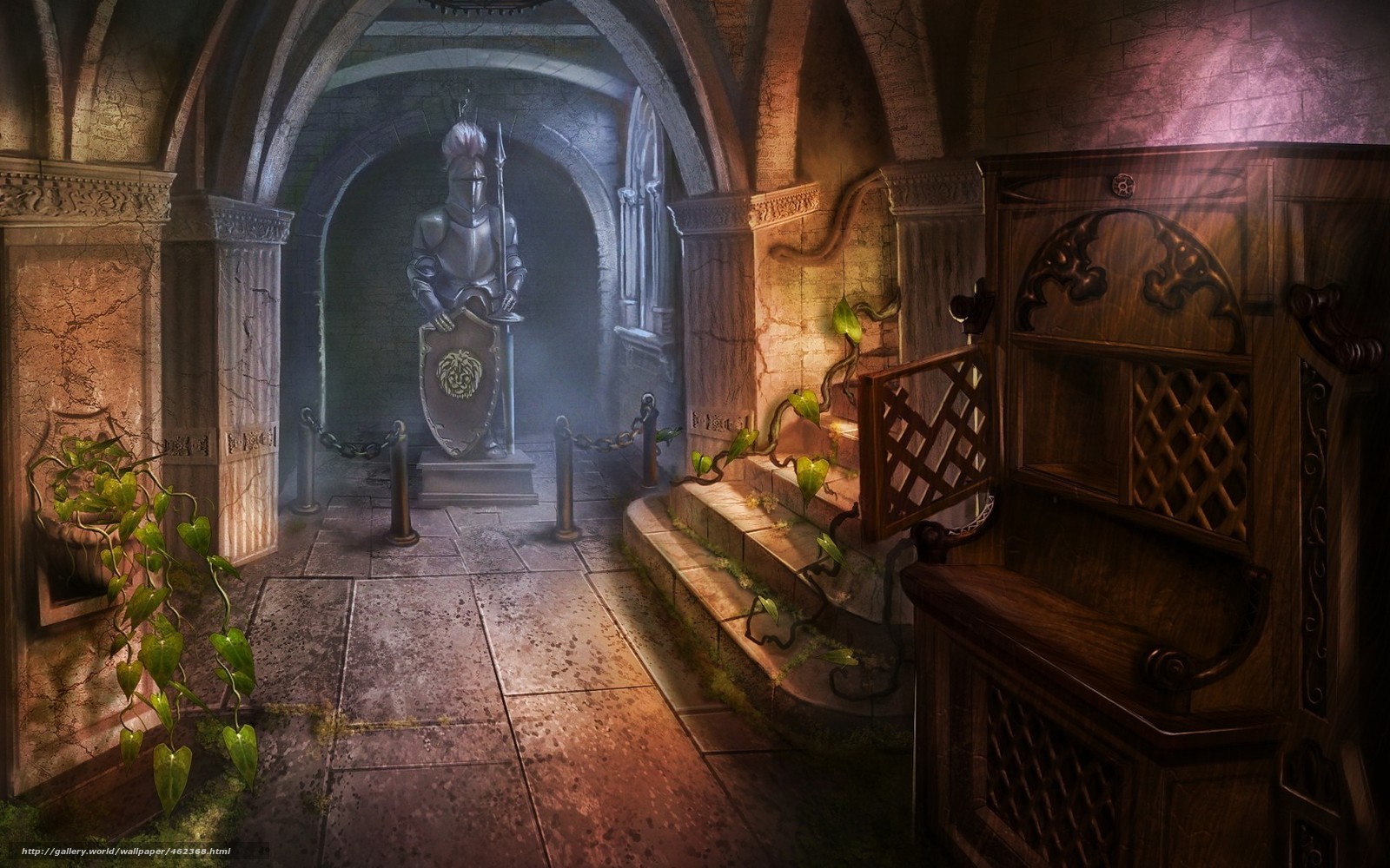 ancient castle hallway