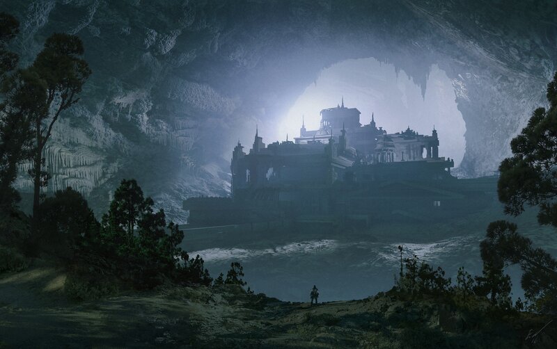 Ancient Castle in Cave