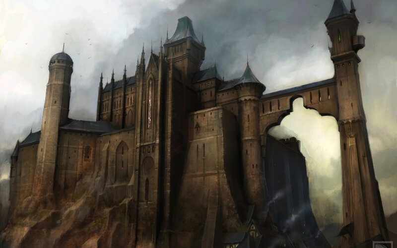 ancient castle on a cliff