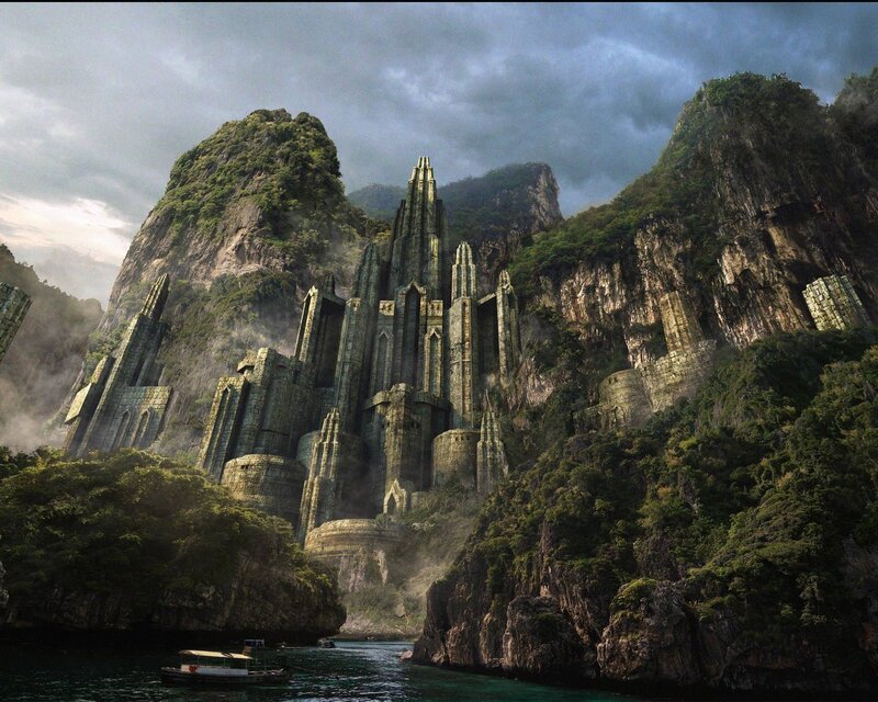 ancient castle on a cliff