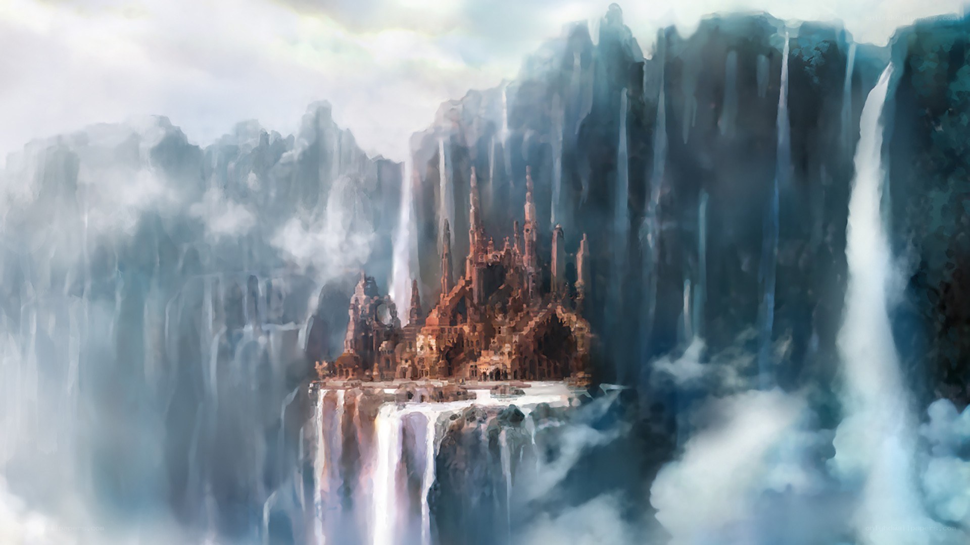 ancient castle on a cliff