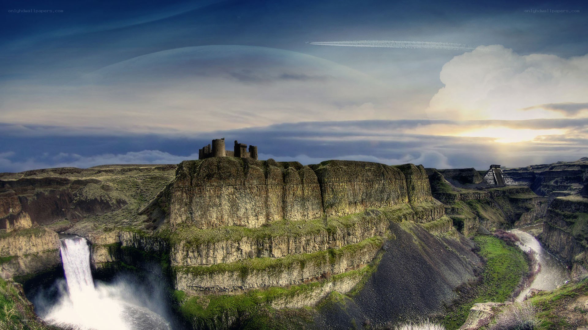 ancient castle on a cliff