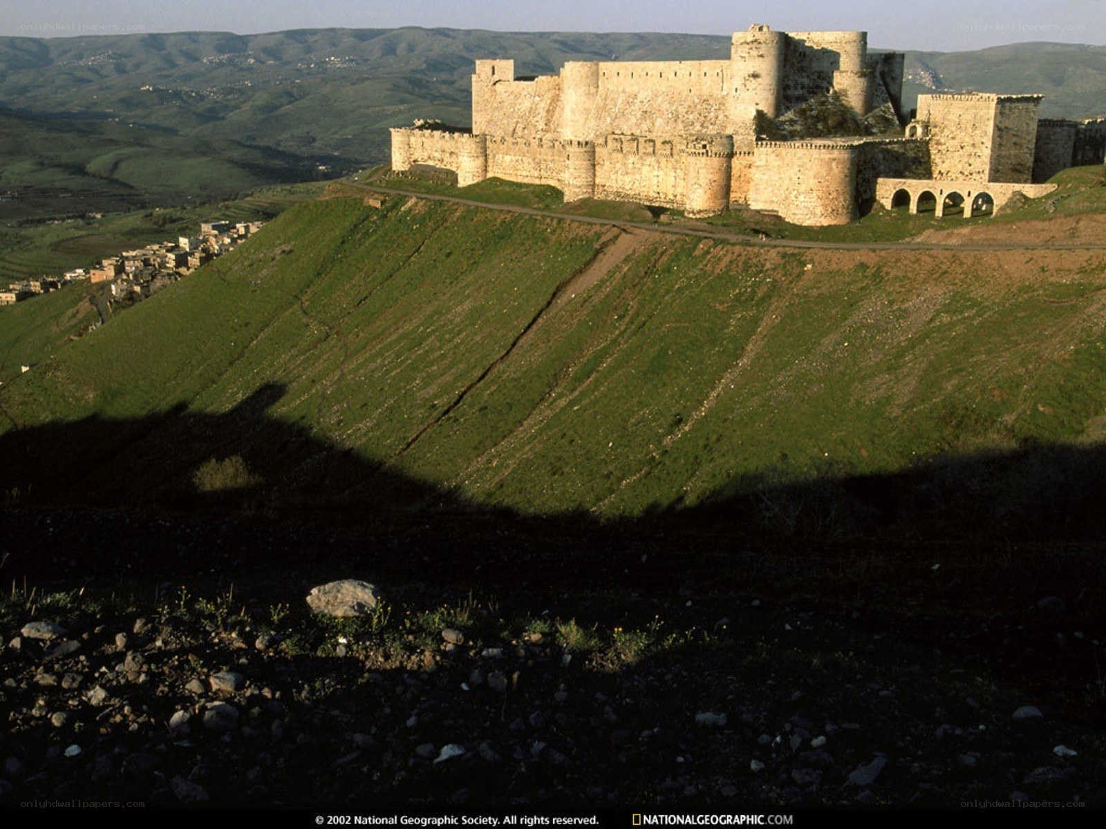 ancient castle on a hill