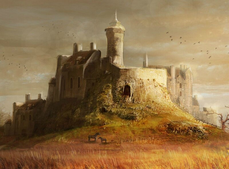 Ancient castle on a hill