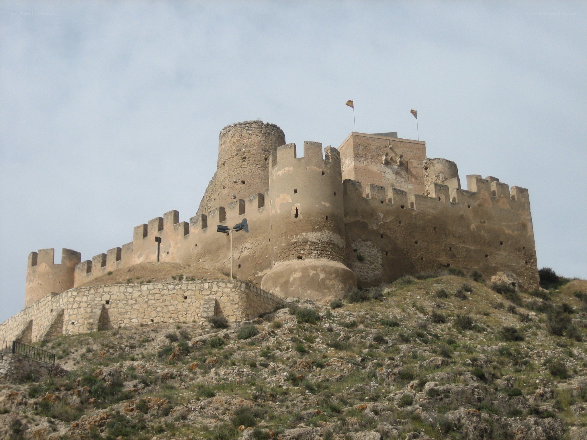 ancient castle on a hill