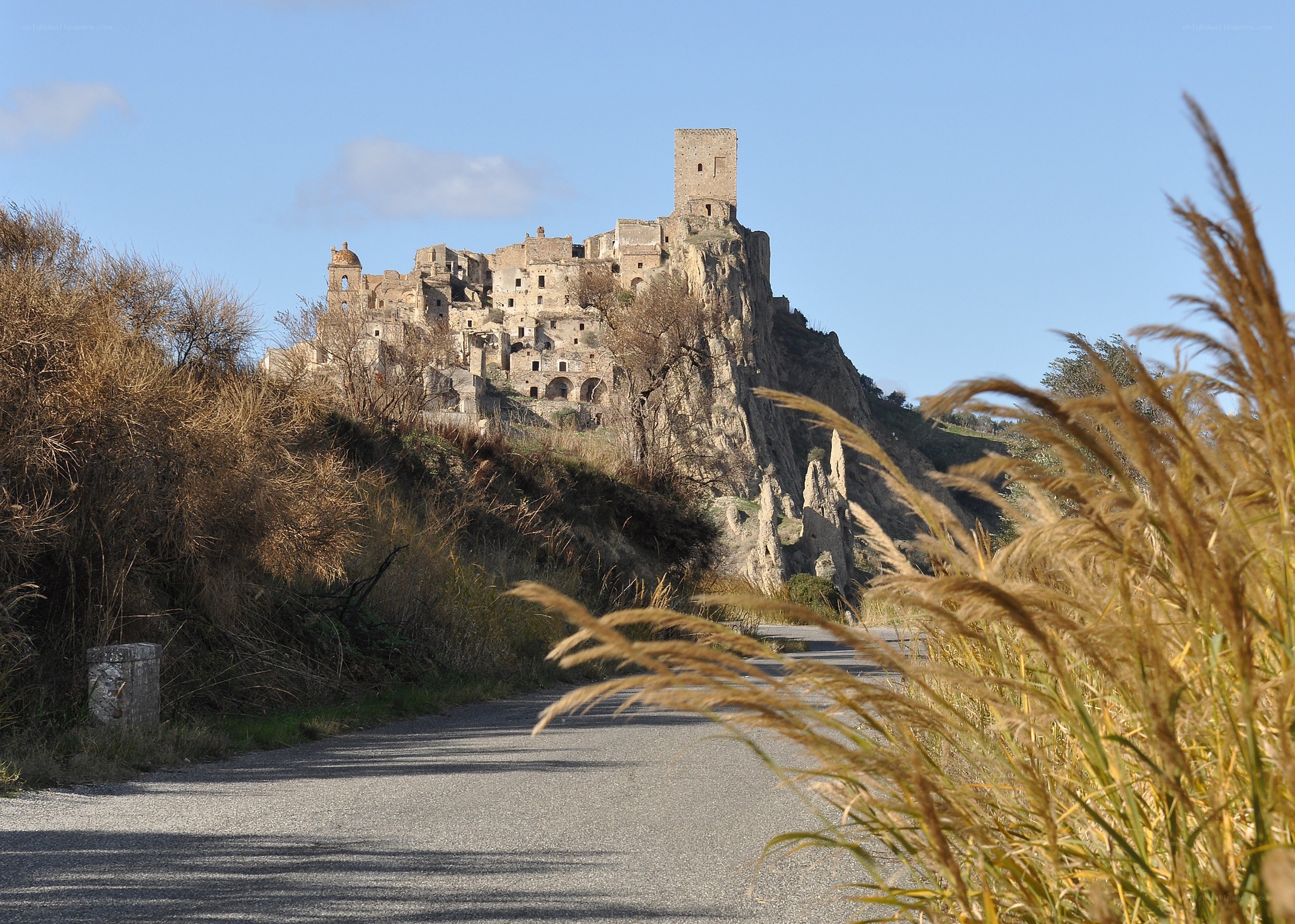 ancient castle on a hill