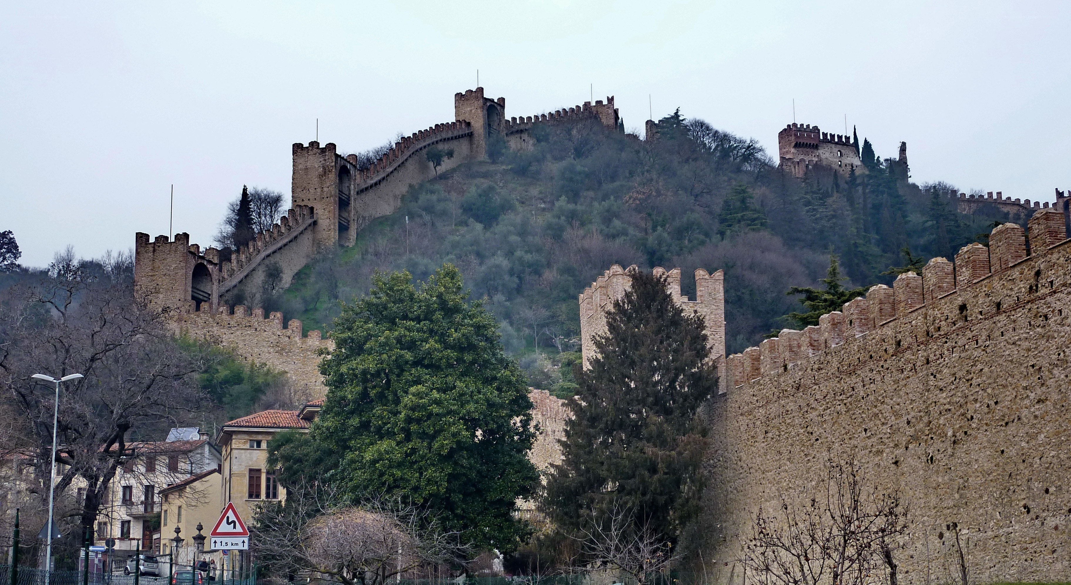 ancient castle on a hill