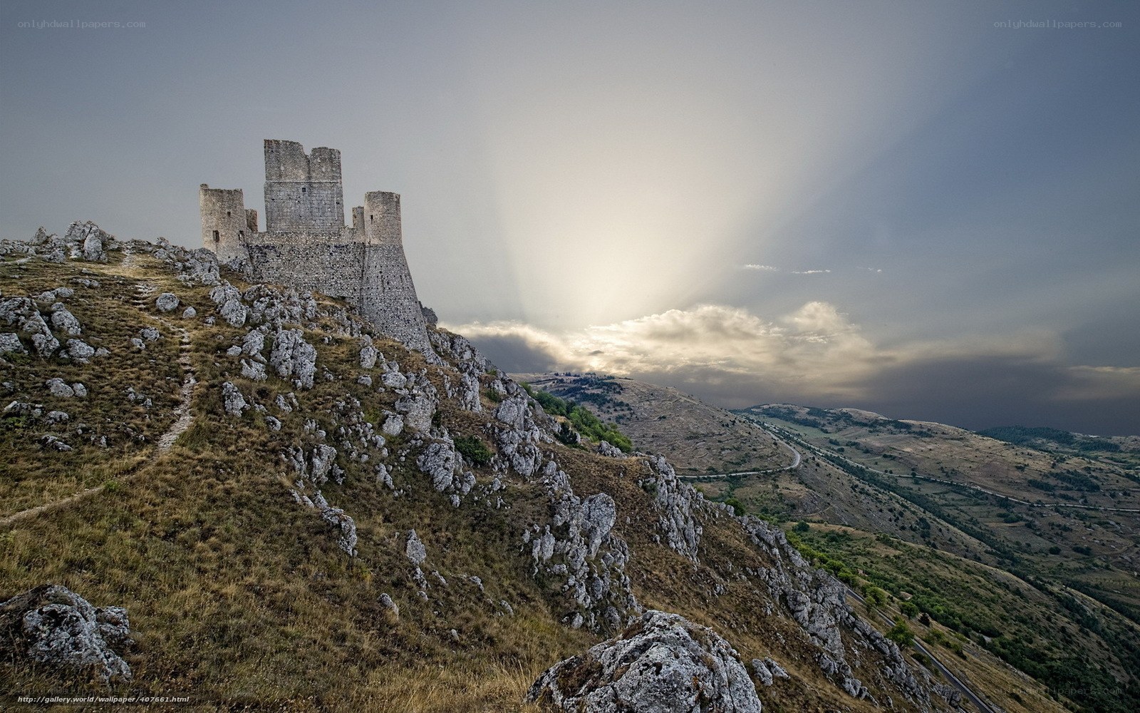 Ancient castle on a hill