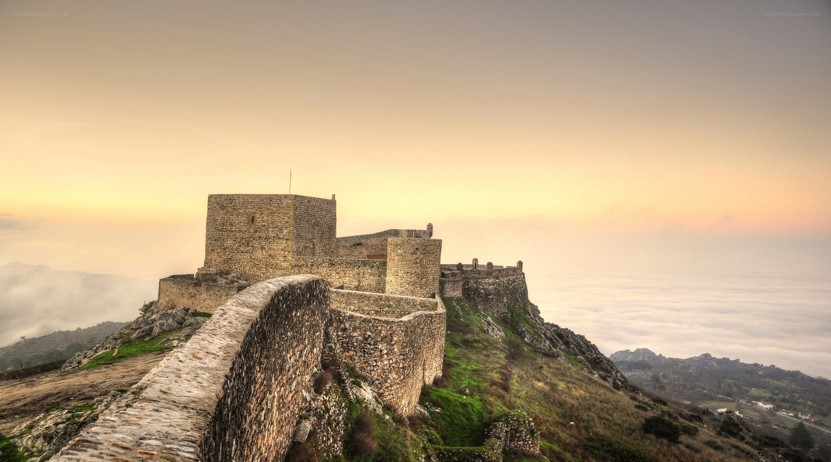 ancient castle on a mountain