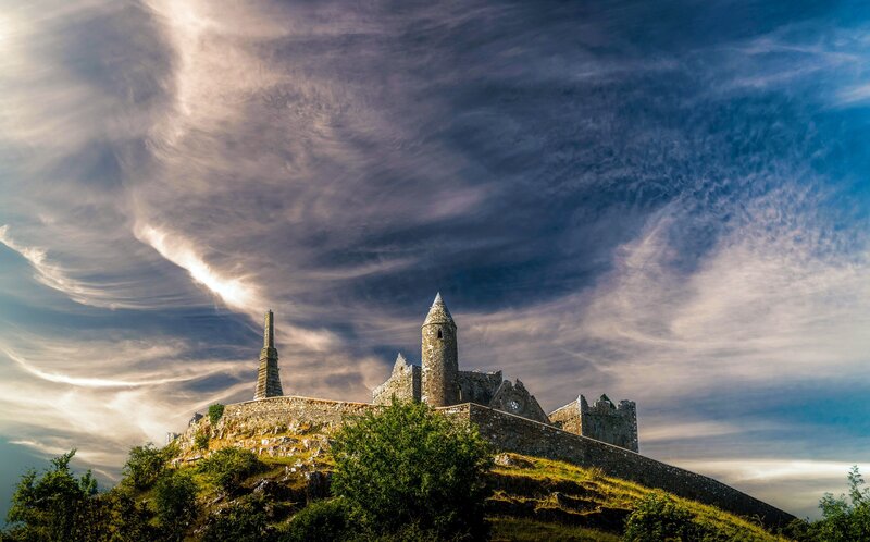 Ancient Castle on Hill — Blue
