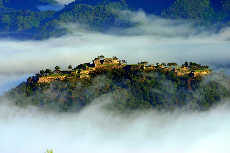 Ancient Castle on Hill — Green, Serene