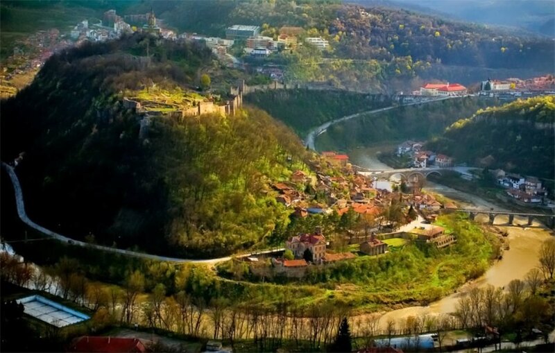 Ancient Castle on Hill — Green