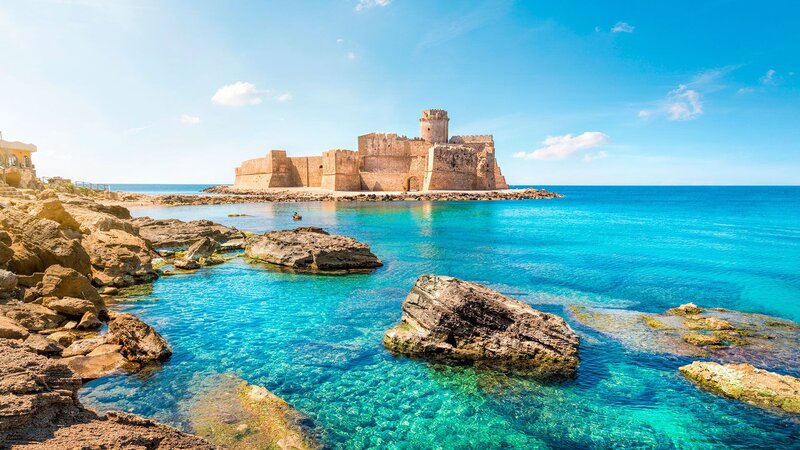 Ancient Castle on Island