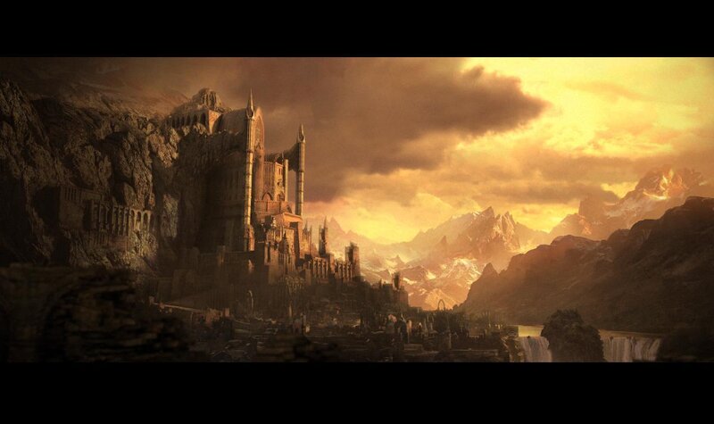 Ancient Castle on Mountain — Orange