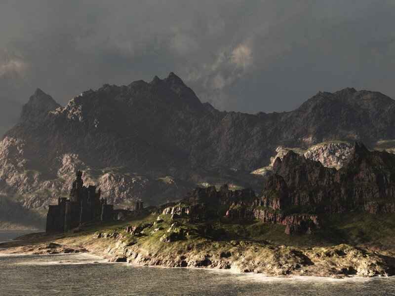 ancient castle on rocky coast