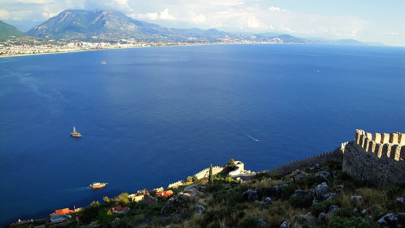 Ancient Castle Overlooking Sea
