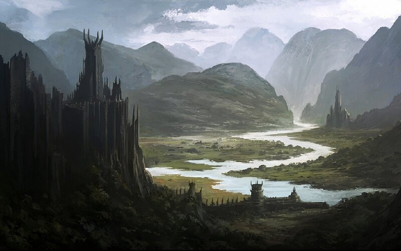Ancient Castle Ruins — Gray