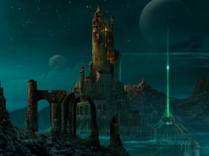 Ancient Castle Ruins — Teal