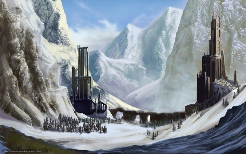 Ancient Castle Ruins — White