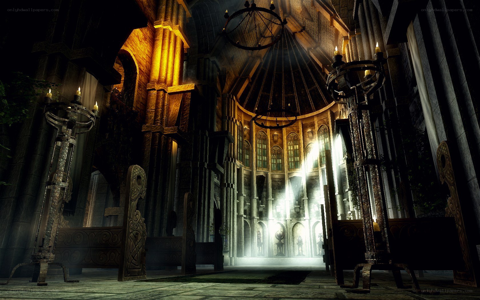 ancient cathedral interior