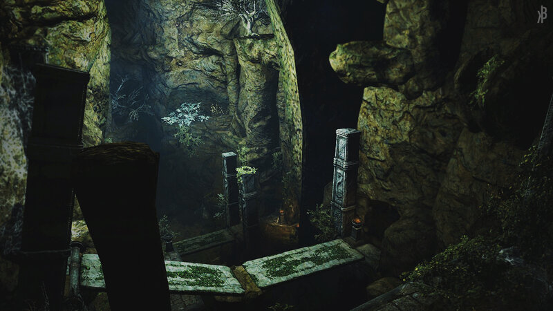 Ancient Cave Ruins — Green