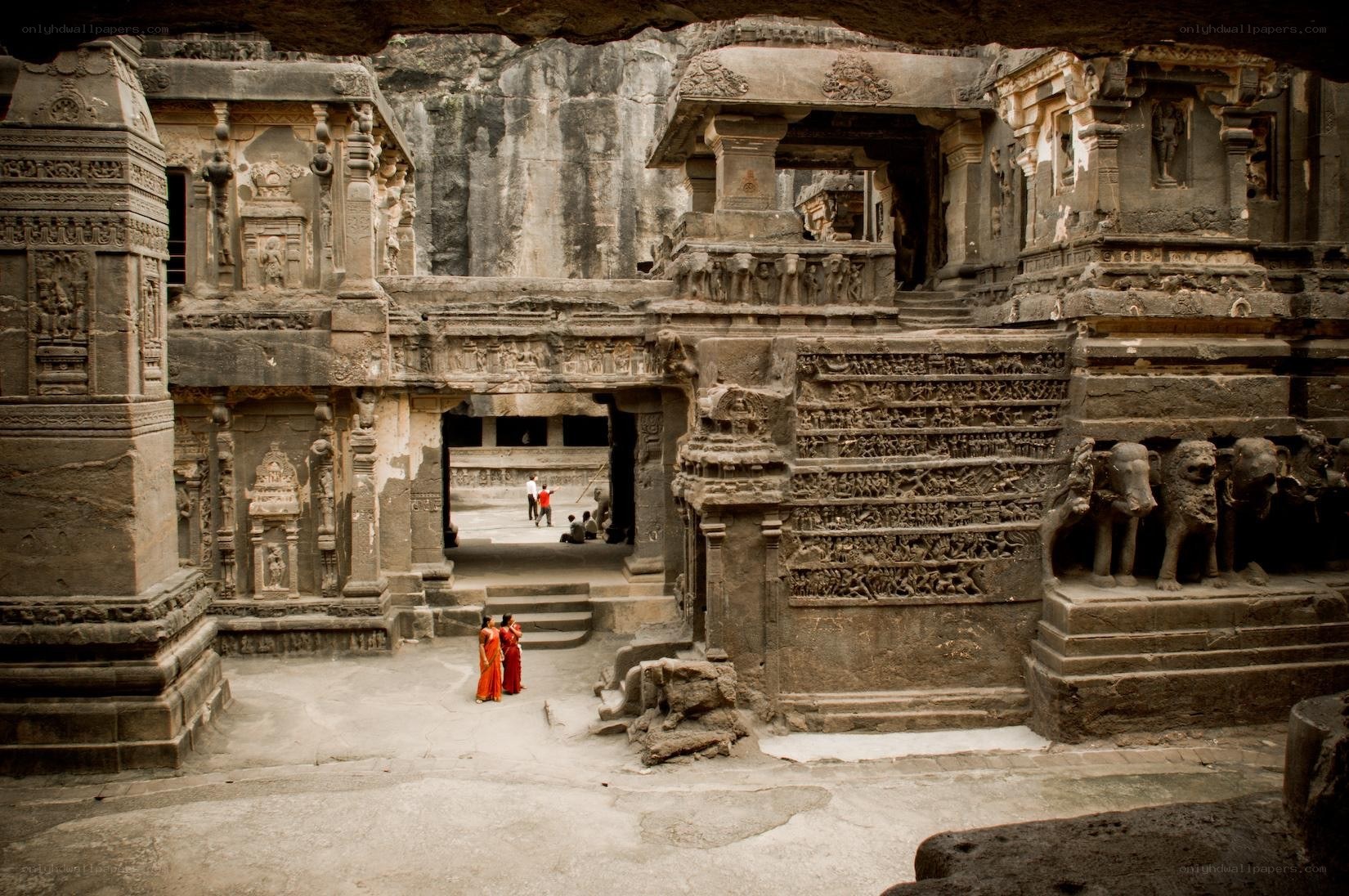 ancient cave temple interior